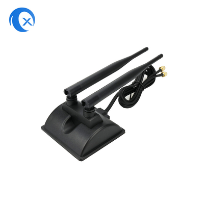6dBi WiFi-antenne met RP-SMA-male connector 2.4GHz 5GHz Dual Band Magnetische basis voor PCI-E WiFi draadloze routers