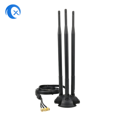 2.4G/5G Triple 7dBi Antenne WiFi Bluetooth Wireless Extender Magnetische Antenne met RP-SMA Male Connector