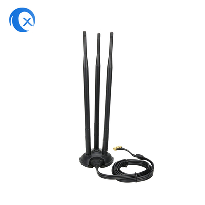 2.4G/5G Triple 7dBi Antenne WiFi Bluetooth Wireless Extender Magnetische Antenne met RP-SMA Male Connector