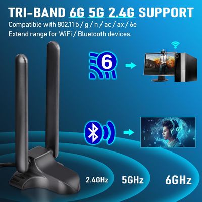 2.4GHz 5GHz 6GHz Magnetische basis WiFi antenne