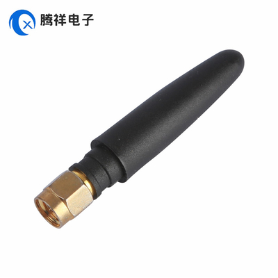 SMA Mannelijke rechte goudgeplatte connector antenne 868MHz 2dBi rubberen antenne voor handheld, tv, automotive, home theater