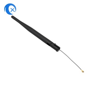 Fabrieksdirecte 3dBi Black Rubber Duck External Antenna met VSWR 1.5~2 en Swivel Flying Lead IPEX Connector