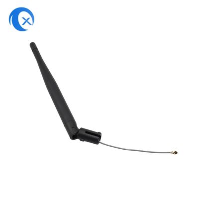 Fabrieksdirecte 3dBi Black Rubber Duck External Antenna met VSWR 1.5~2 en Swivel Flying Lead IPEX Connector