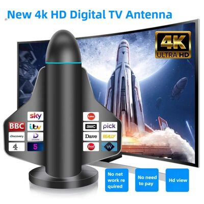 Lang bereik nieuwe 4K HD digitale TV-antenne met signaalversterker voor Smart TV en All TV voor lokale kanalen binnen en buiten
